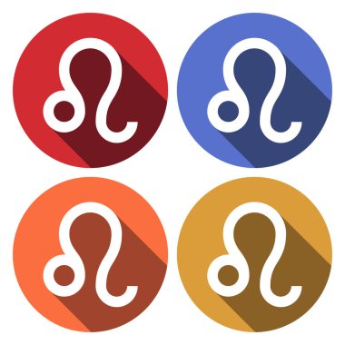 Leo Zodiac, uzun gölgeli düz stil.