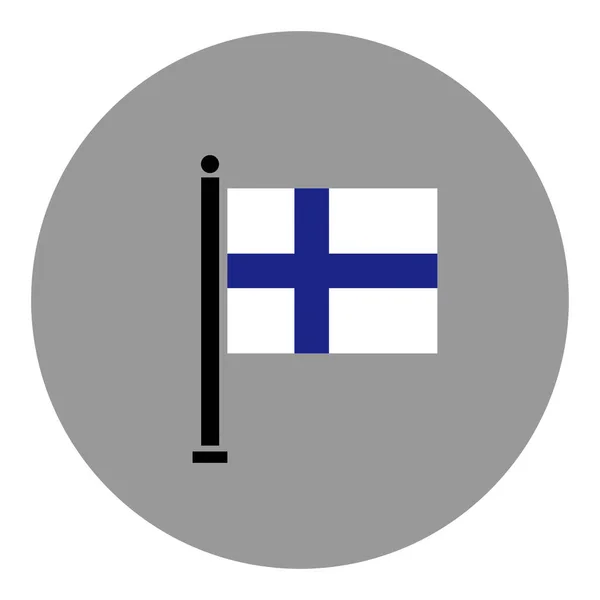 Finlandiya Temaları Fikri Tasarımı Ulusal Bayrak — Stok Vektör