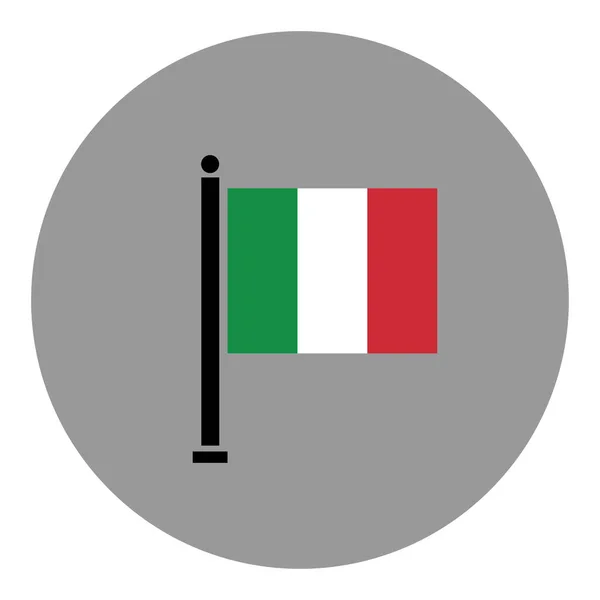 Італійський Прапор Ілюстрації Векторна Плоска Ікона — стоковий вектор