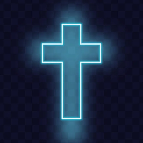 Świecące Krzyż Chrześcijański Symbol Ilustracja Wektorowa Eps — Wektor stockowy