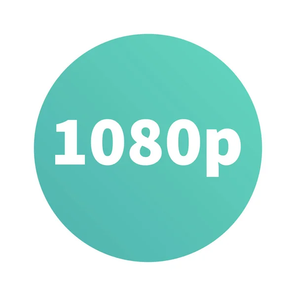 Símbolo 1080P Círculo Plano Botão Navegação Site Moderna Vetor —  Vetores de Stock