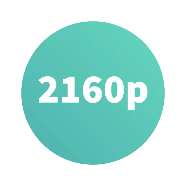 2160P Nagy Felbontású Grafikus Kijelző Ikon — Stock Vector