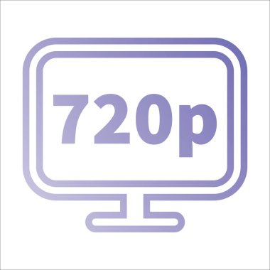 720 peni çözünürlük tasarım simgesi. vektör illüstrasyonu