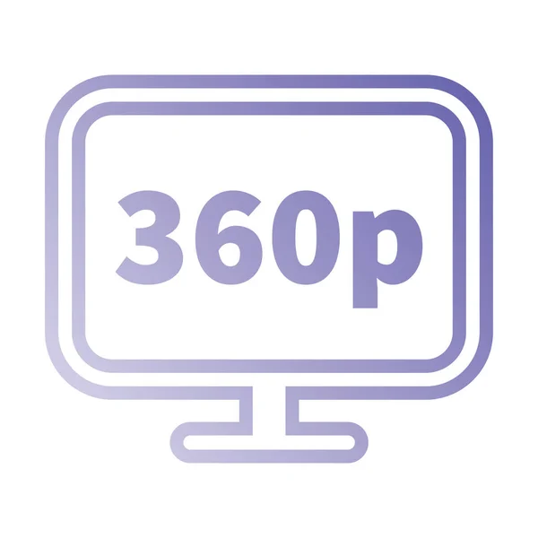 Ícone Design Resolução 360P Ilustração Vetorial —  Vetores de Stock