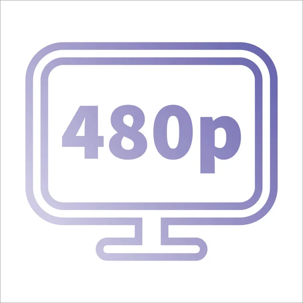 Vetor Design Ícone Vídeo 480P —  Vetores de Stock