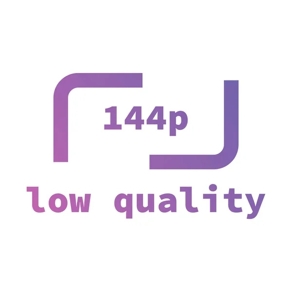 144P Vetor Design Ícone Quadro Vídeo Baixa Qualidade —  Vetores de Stock