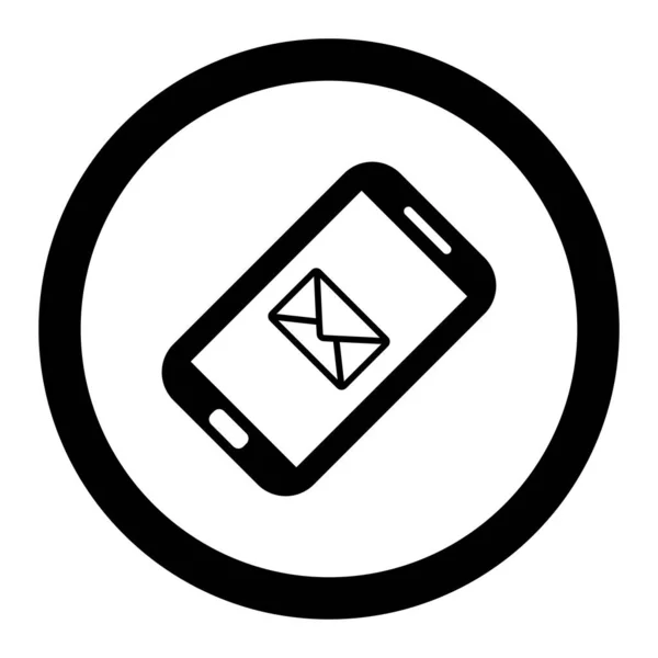 Notification Par Courriel Non Lue Nouveau Message Sur Écran Smartphone — Image vectorielle