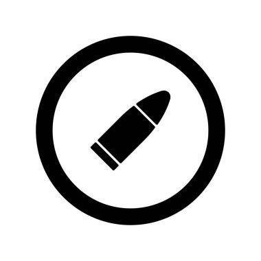 Madde işareti simgesi, izole, beyaz zemin üzerine siyah. Vektör