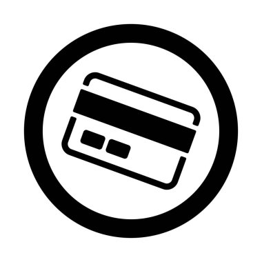 kredi kartı düz tek simge. vektör çizim.