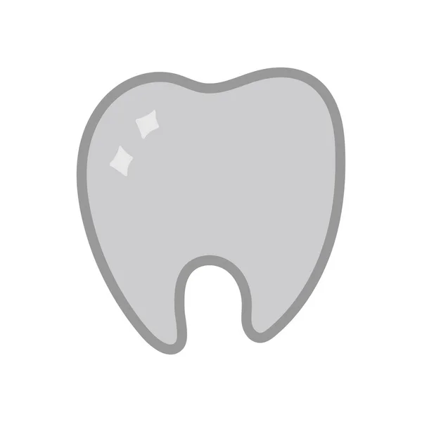 Ikona Zubu Módním Plochém Stylu Izolované Bílém Pozadí Zubní Symbol — Stockový vektor