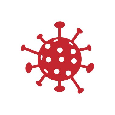 Corona Virüsü. Beyaz arka planda Coronavirus 'lu Virion. 2019-Ncov. Çin 'de zatürree salgınına neden olan virüs. Bilim ve tıbbi kullanım için vektör illüstrasyonu