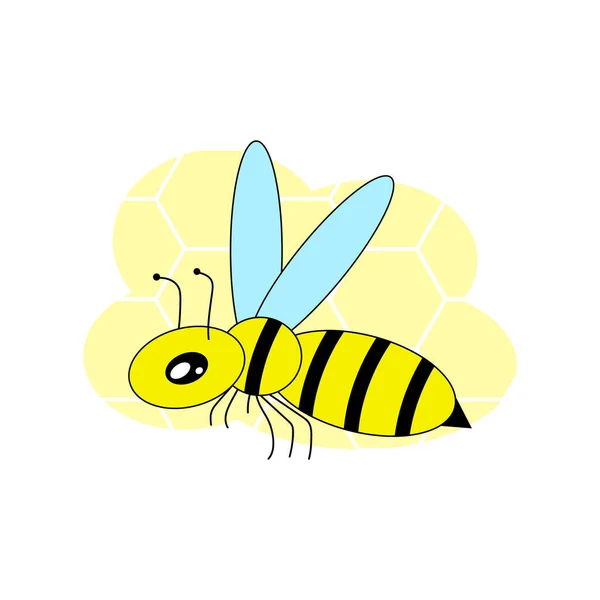 Illustration Abeilles Guêpes Dessinées Vecteurs Frelons — Image vectorielle