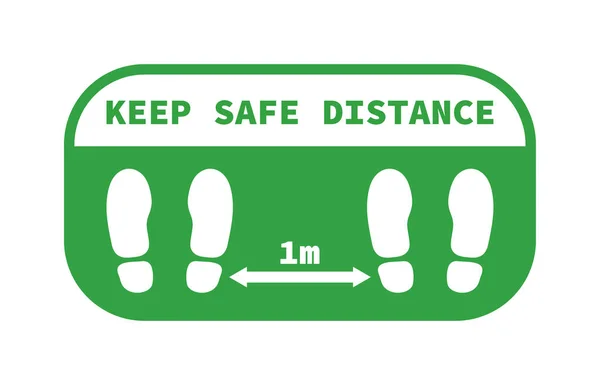 Mantenha Sinal Distância Por Favor Mantenham Distância Equipamento Proteção Contra —  Vetores de Stock