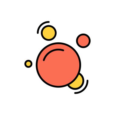 Beyaz arka planda izole edilmiş renkli fantastik gezegen.