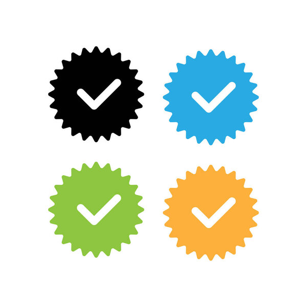 Vector tick icon. Flat UI. Vector Illustration EPS10.