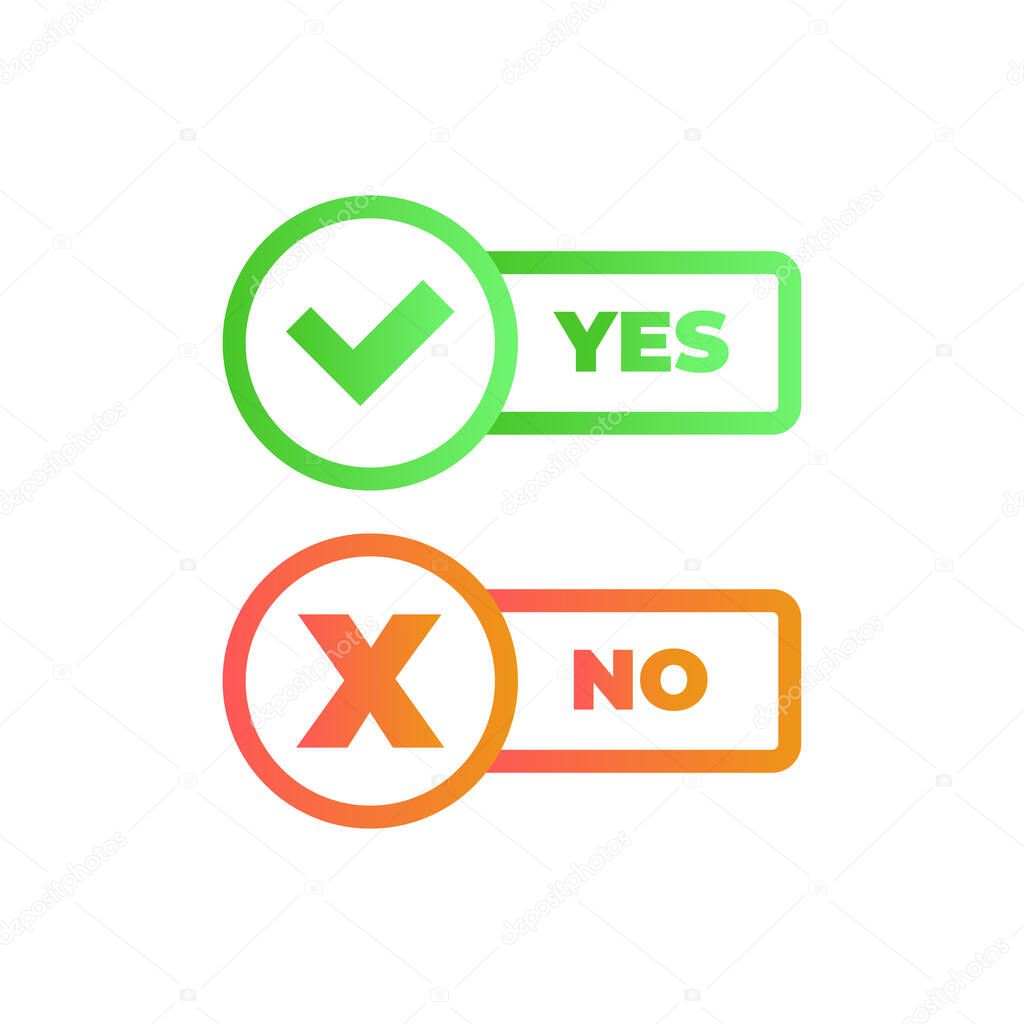 Yes and No button for web.