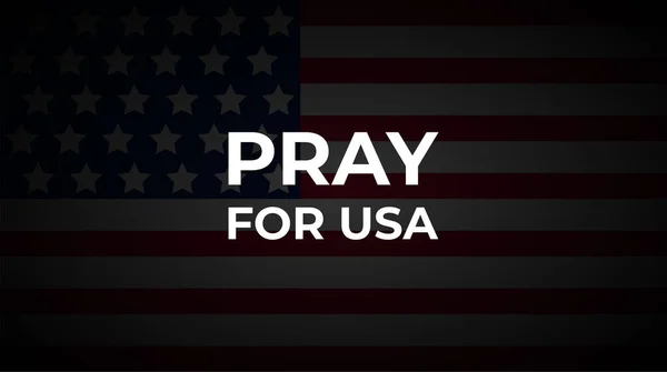 Flag United States America Pray America Concept Usa Sign Symbol — Stock Vector