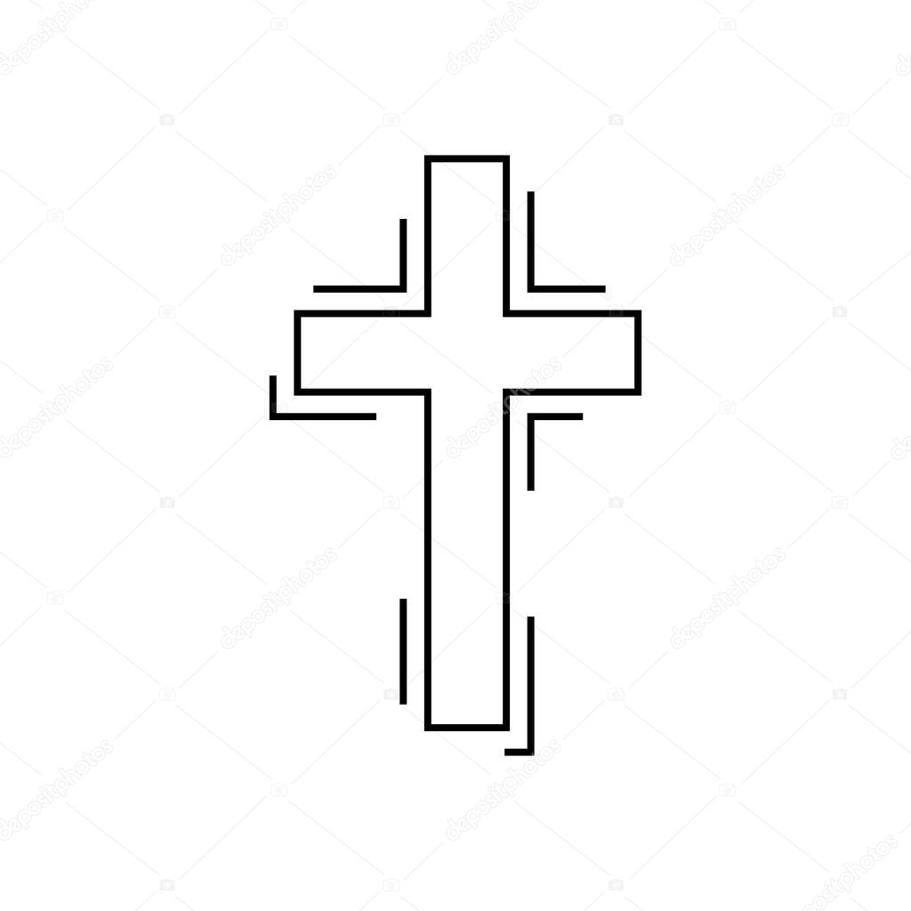 religion vector logo design template. crucifixion or Church icon.
