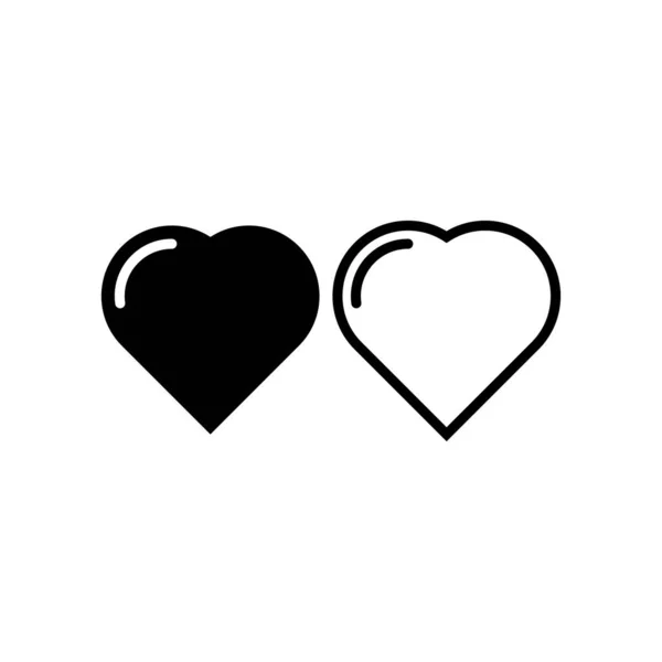 Heart Line Icon Outline Solid Vector Love Logo Linear Pictogram — Stock Vector