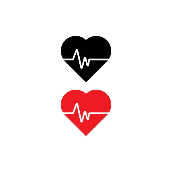 Herzschlag Herzschlag Puls Flachvektorsymbol Für Medizinische Apps Und Webseiten — Stockvektor