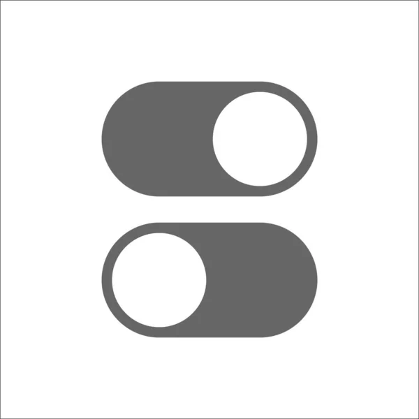 Toggle Kapcsoló Vektor Ikon Pozíció Egyszerű Ikonok Modern Minimális Lapos — Stock Vector