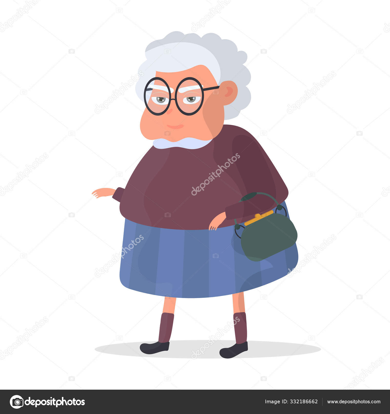 Grand Mere Isolee Sur Fond Blanc Illustration Vectorielle Une Grand Image Vectorielle Javvani C 332186662