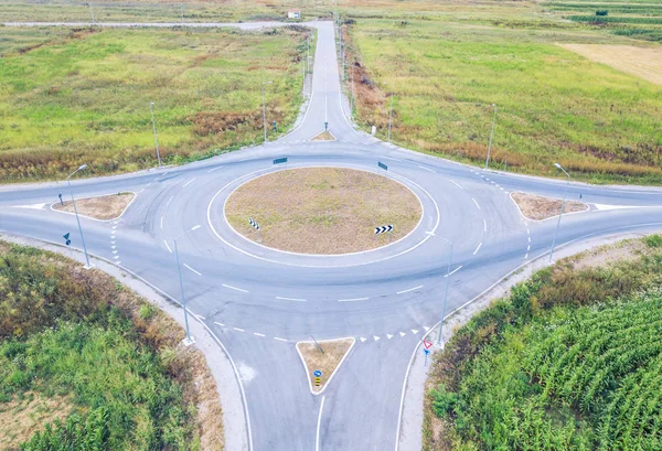 Aerial View Roundabout — Stock Photo, Image