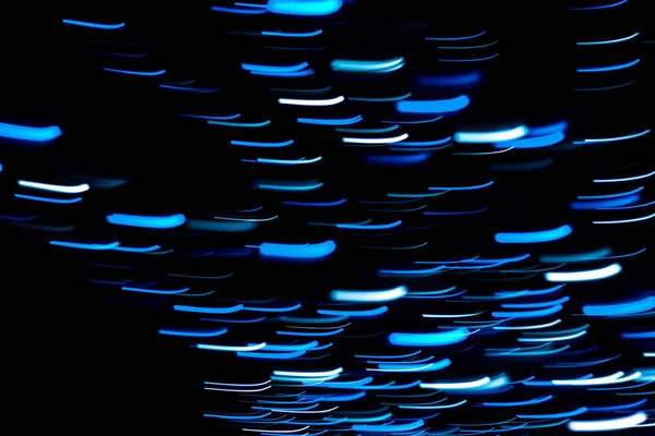 Luces Azules Abstractas Artísticas Forma Fondo Líneas Negro —  Fotos de Stock