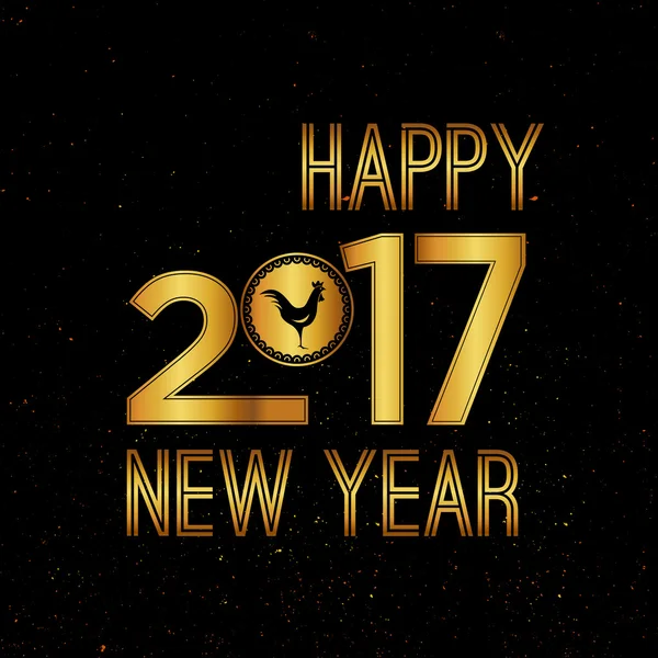 Vector 2017 Feliz Ano Novo fundo com ouro . —  Vetores de Stock