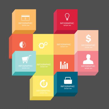 iş Infographic vektör