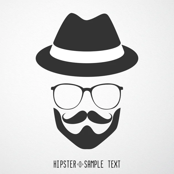 Caras Hipster - Ilustración — Vector de stock