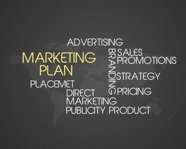 Plan de marketing, Business Online — Archivo Imágenes Vectoriales