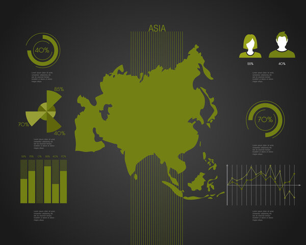 Карта мира с различными цветными континентами
