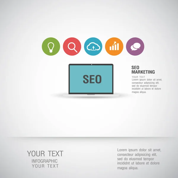 Set van seo en ontwikkeling iconen — Stockvector