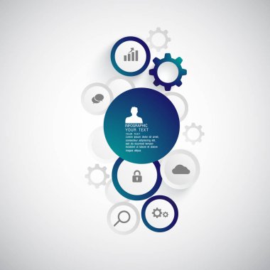 düz Infographic bussiness vektör