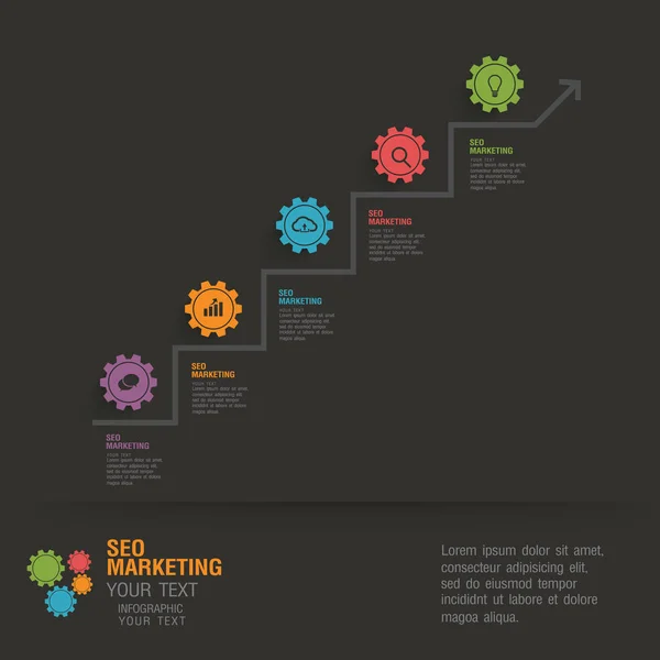 Platt infographic bussiness — Stock vektor