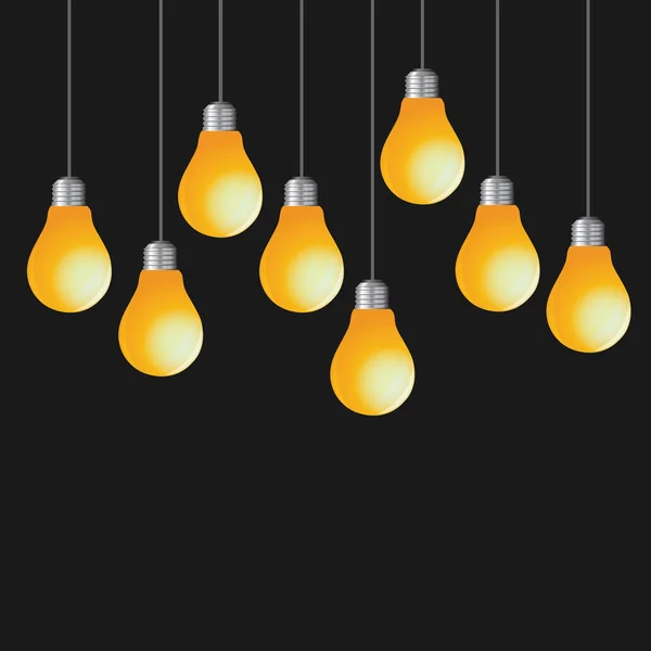 Set di lampadine colorate vettoriali — Vettoriale Stock