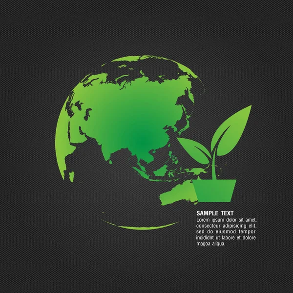 Ekologiczne i zapisać zielony świat — Wektor stockowy