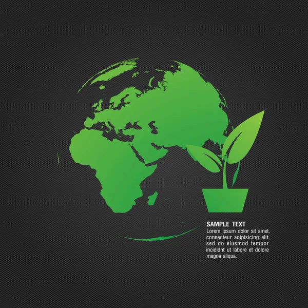 Ecológica e salvar o mundo verde — Vetor de Stock