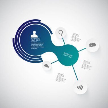 düz Infographic bussiness