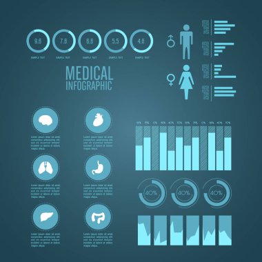 Tıbbi Infographics vector Illustrator