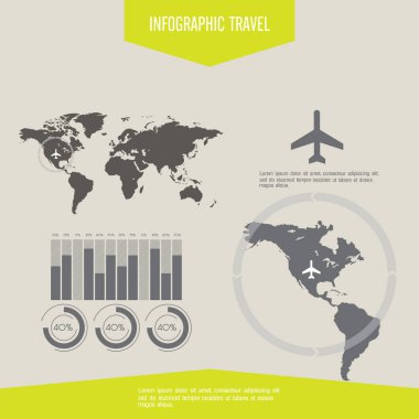 Seyahat infographics öğeleri