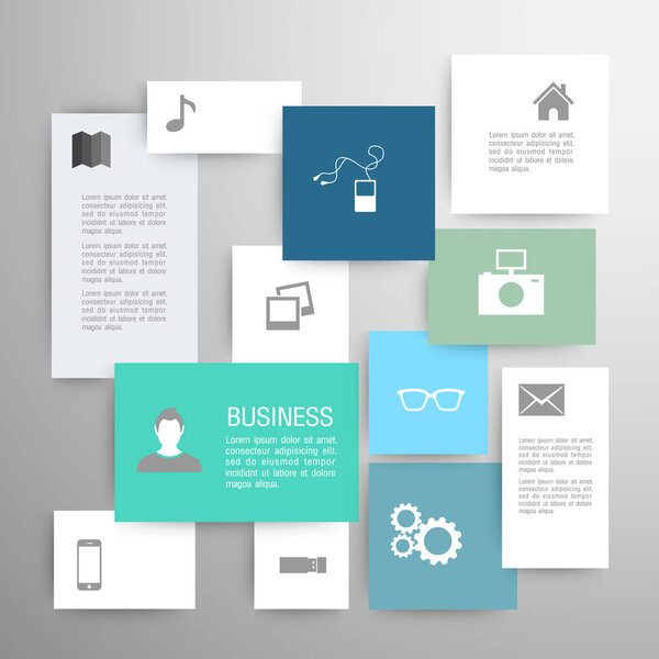 Современная коллекция плоских иконок
