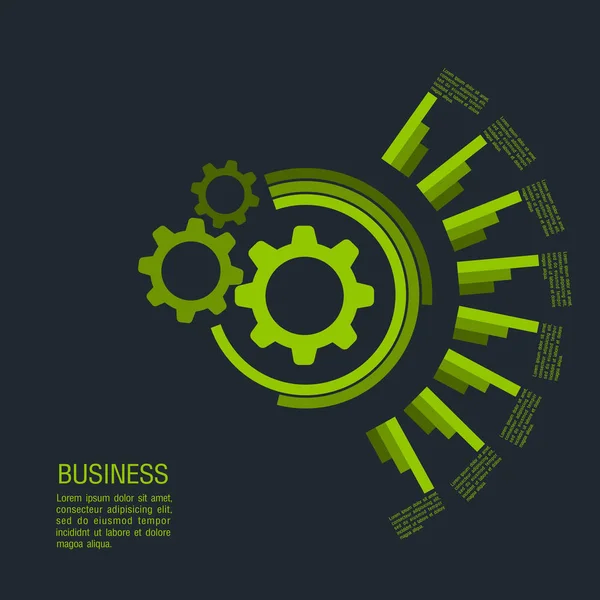 Düz Infographic bussiness — Stok Vektör