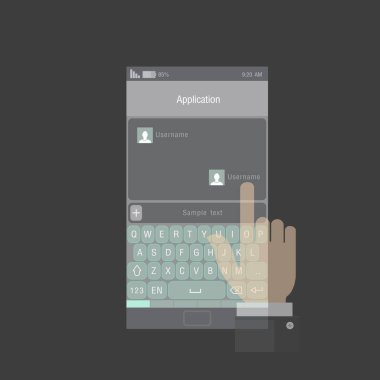 Modern cep telefonları öğeleri düz vektör koleksiyonu.