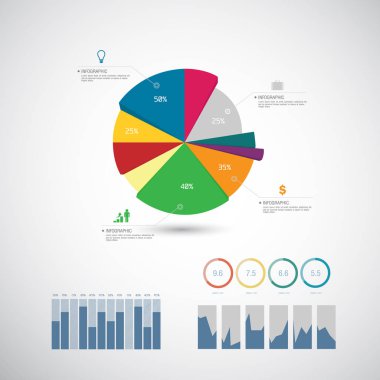 ticari bilgi grafikleri şablonu. vektör illüstrasyonu.