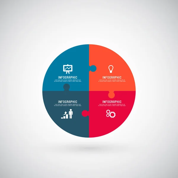 Geschäftsinformationsgrafik-Vorlage. Vektorillustration. — Stockvektor