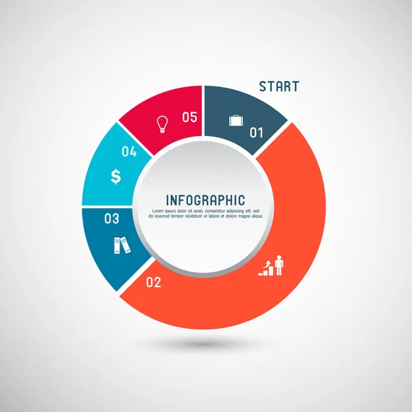 Business infographics template. Vector illustration. — Stock Vector