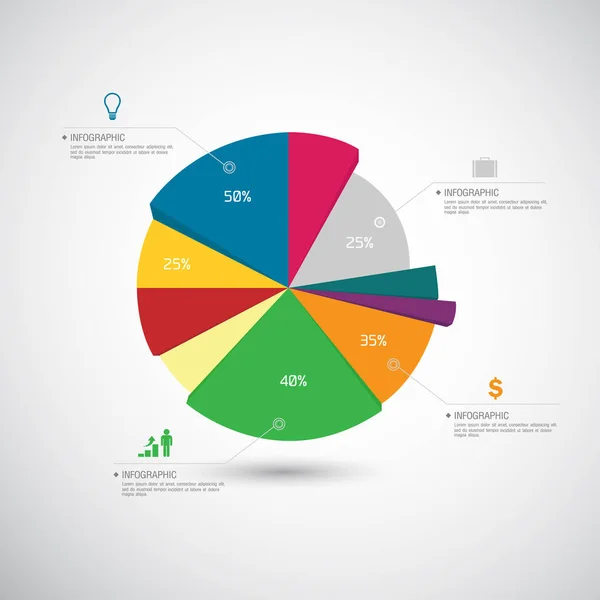 Business infographics template. Vector illustration. — Stock Vector