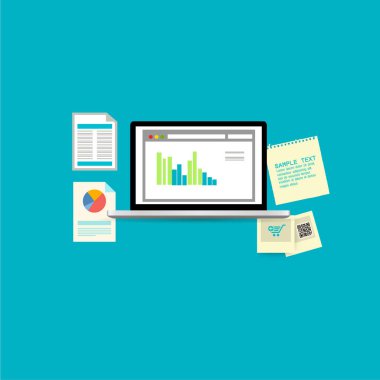 Modern düz simgeler vektör toplama 